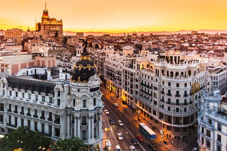 Plaza Españ and Gran Via area is definitely one of the best places to stay in Madrid.