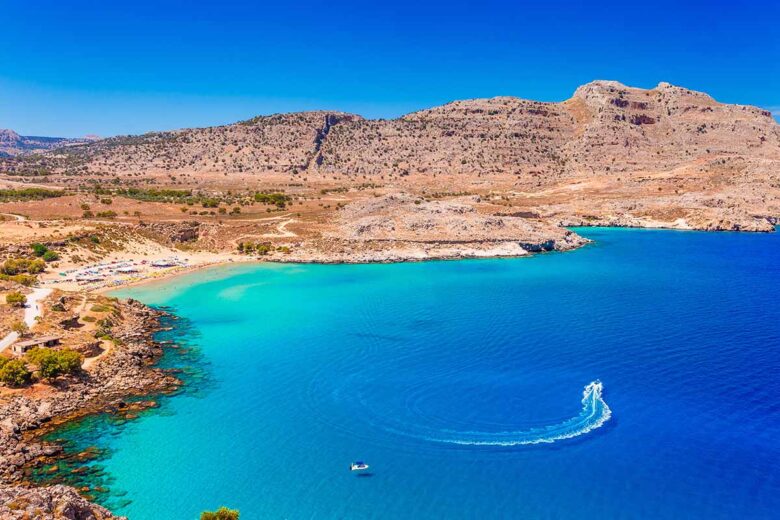 Haraki, great beach area to stay in Rhodes